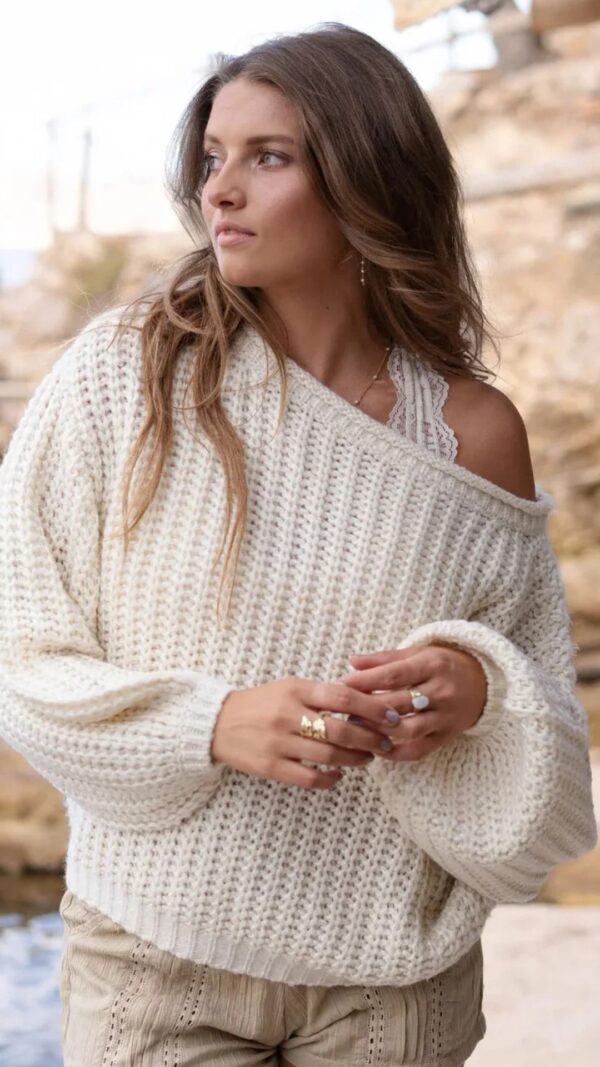 IBZ MODE - Sparkling Pullover Fiby Ivory - Afbeelding 2