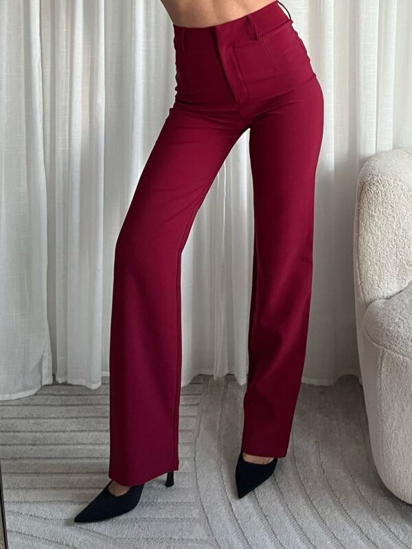 Stretch Pantalon Bordeaux