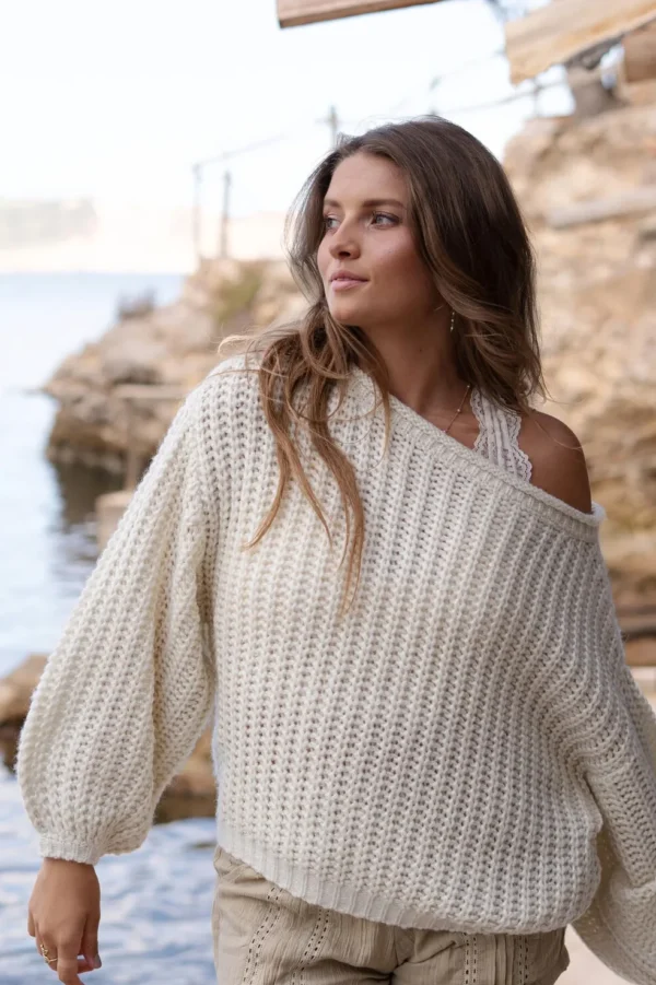 IBZ MODE - Sparkling Pullover Fiby Ivory