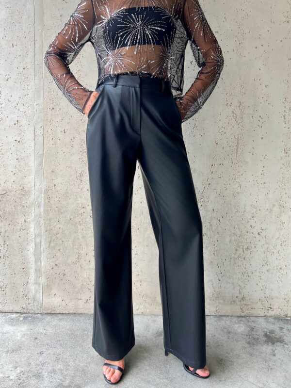 Allison PU Broek Zwart