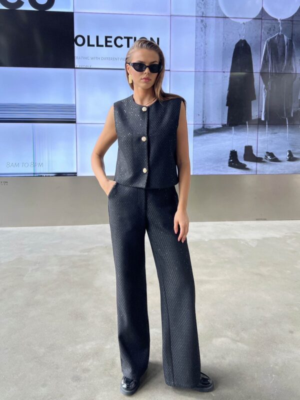 Coco Gilet Zwart/Lurex