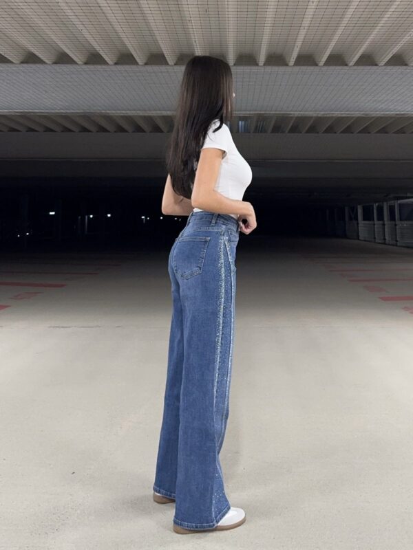 Glitter Jeans Blauw (7356-1) PRE-ORDER 16/9 - Afbeelding 3