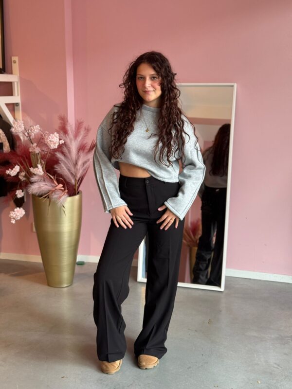 Cropped Sweater Grijs