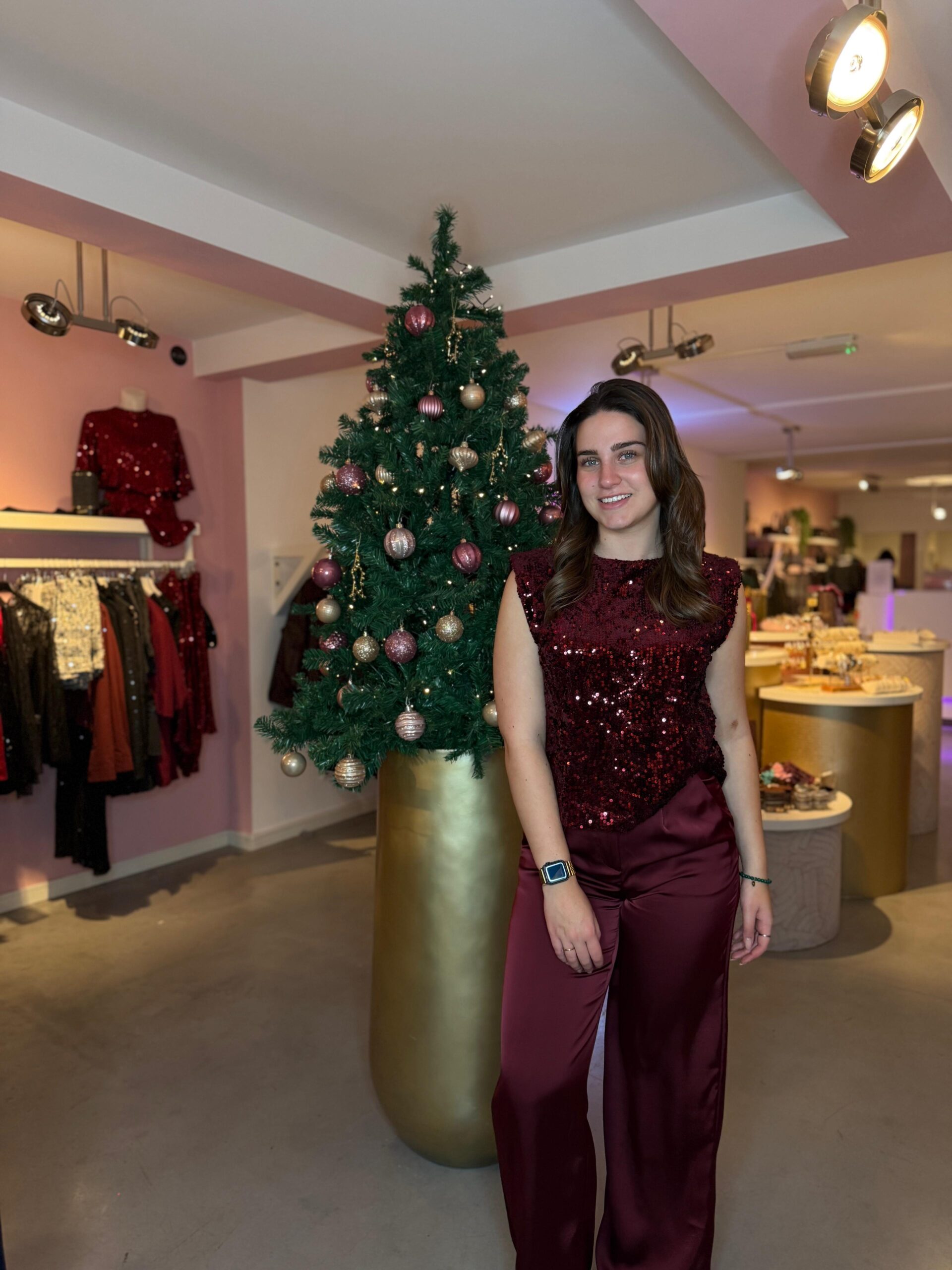 Glitter Top Bordeaux - Afbeelding 2